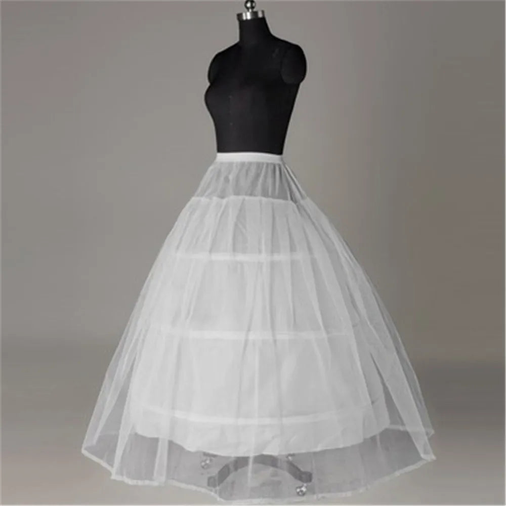 New Arrival 3 Hopps Ball Gown Petticoat Underskirt Wedding Bridal Dress Jupon Mariage Halka Rockabilly With Tulle