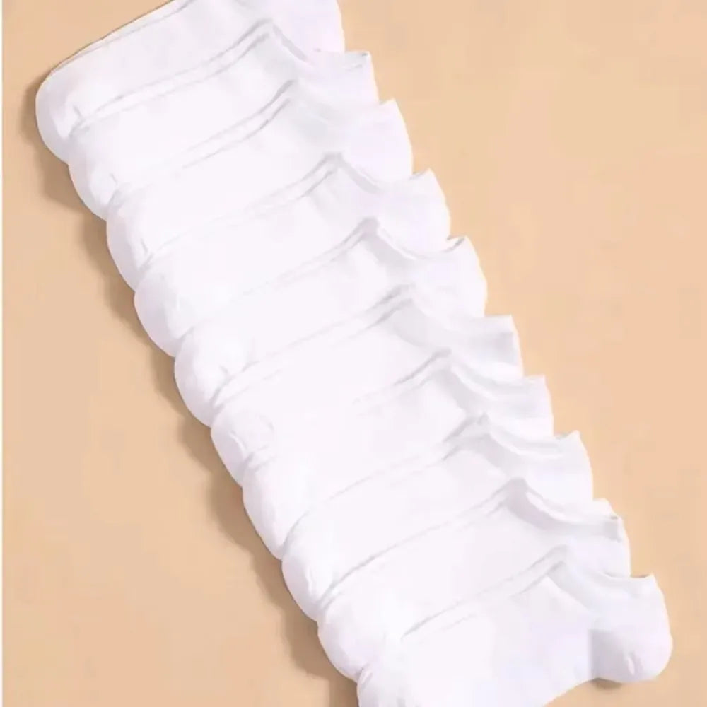 10/20 Pairs Unisex Casual Plain Color Boat Socks Thin Breathable Comfy Anti-odor Sweat-absorbing Low Cut Men Women Ankle Socks