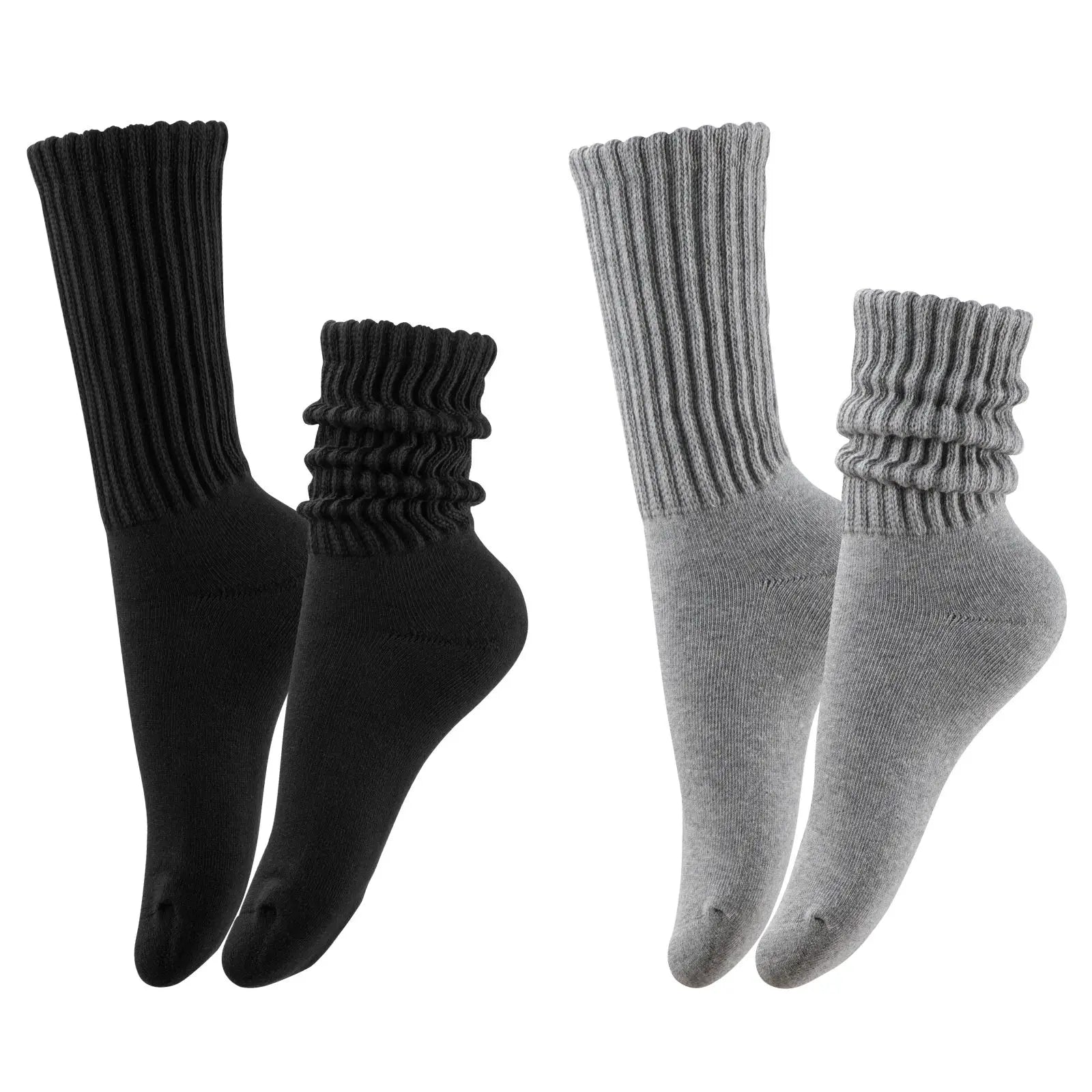 RMSWEETYIL Slouch Scrunch Stacked Socks for Women 80s 90s Slouch Cotton Thick Chunky Loose High Tube Boot Socks