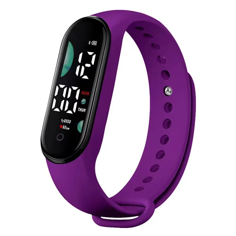 Fashion Sports Watch Electronic LED Digital Wristwatch for Women Casual Simple Silicone Touch Waterproof Bracelet Clock