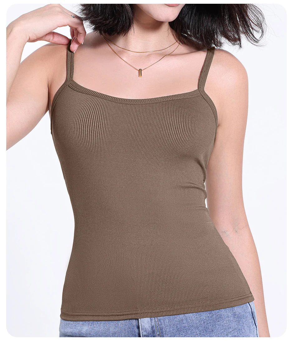 1/3 Pieces Four Seasons Thin Ladies Solid Color Joker Camisole Young Women Plus Size Comfortable and Sexy T-shirt Shirt Casual