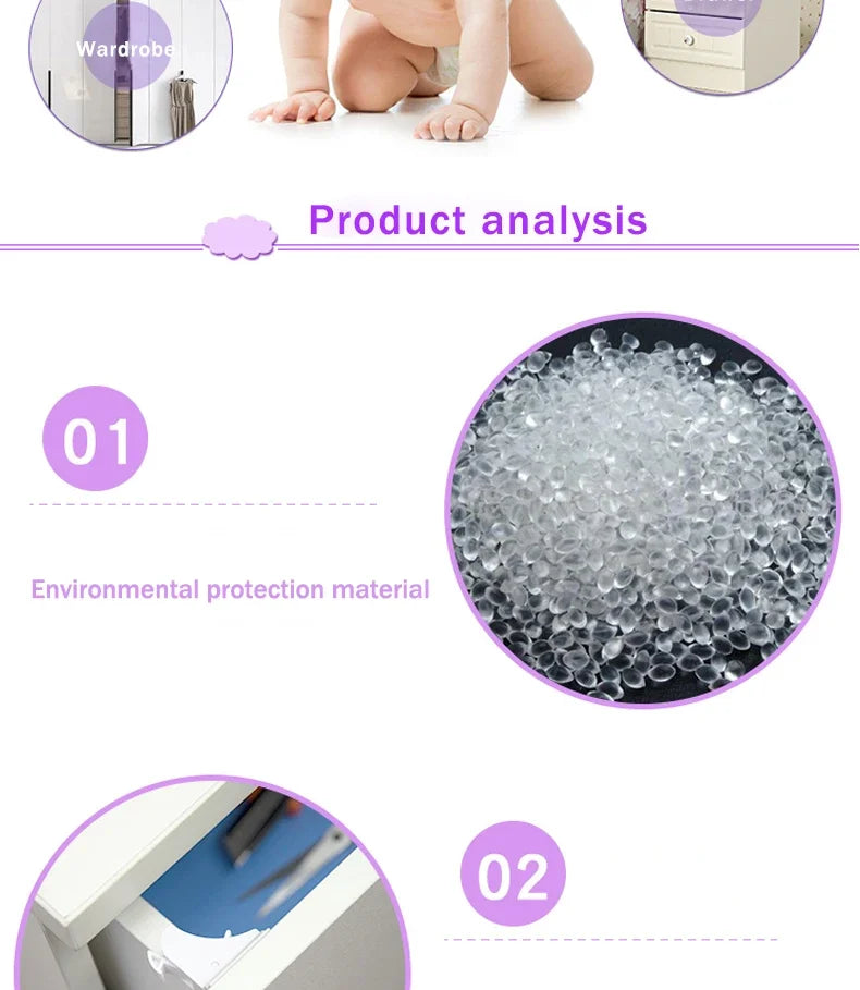 Baby Safety Lock Invisible Lock Kids Security Drawer Latch Cabinet Door Magnetic Child Safety Lock Limiter Children Protection