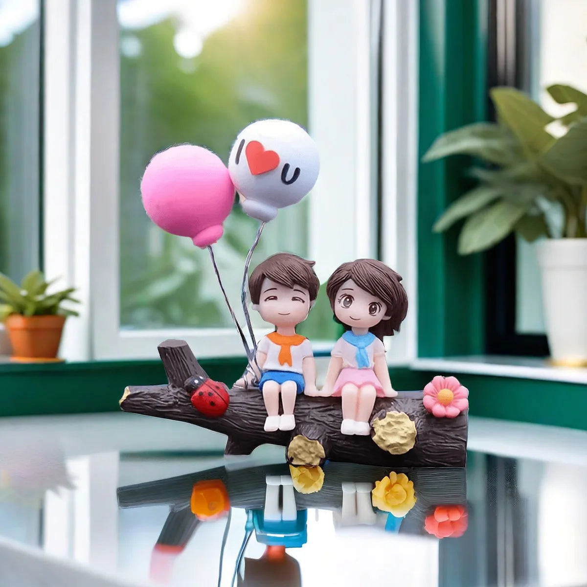 1pc New Tree Branch Couple Car Decoration Creative Car Decoration Fashion Creative Car Accessories Automotive ornaments