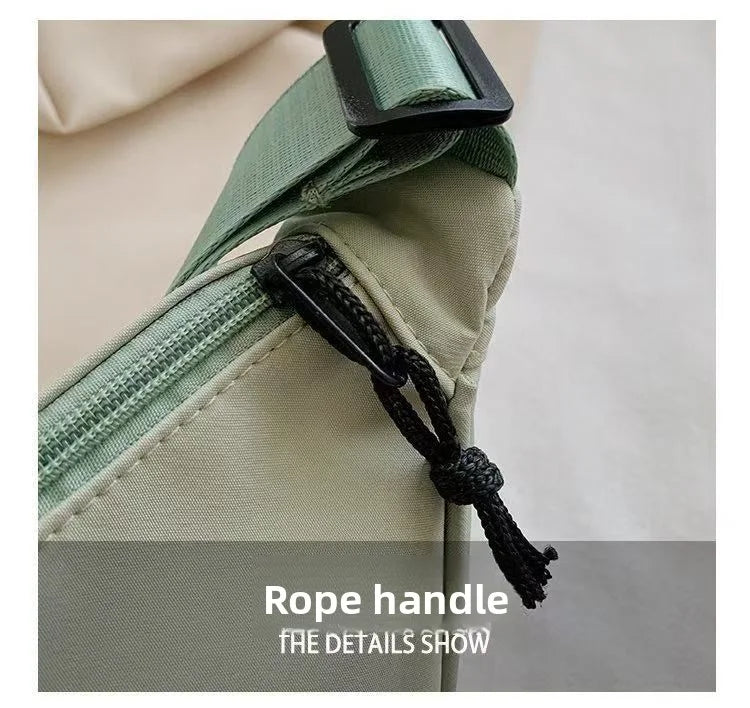 New Simple and Casual Solid Color Nylon Large Capacity Women's Dumpling Bag Shouldercrossbody bag shoulder bag large capaci Bag