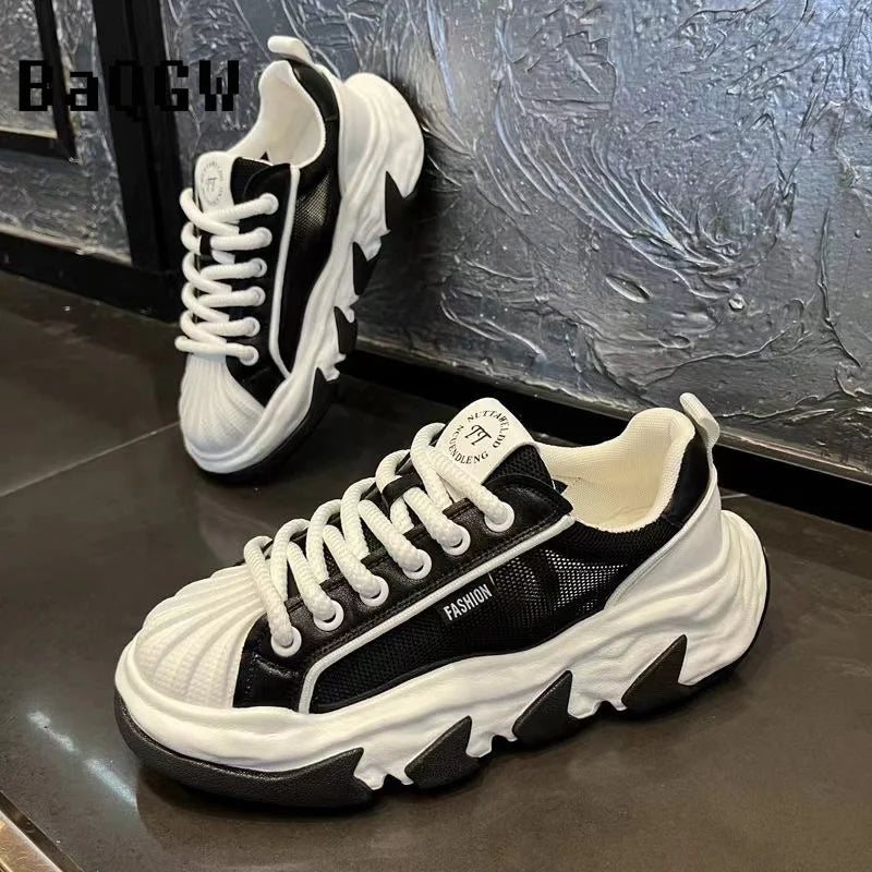 Designer Chunky Sneaker for Men Sneakers Breathable Running Shoes Fashion Casual Mesh Height Increased Platform Sport Shoes