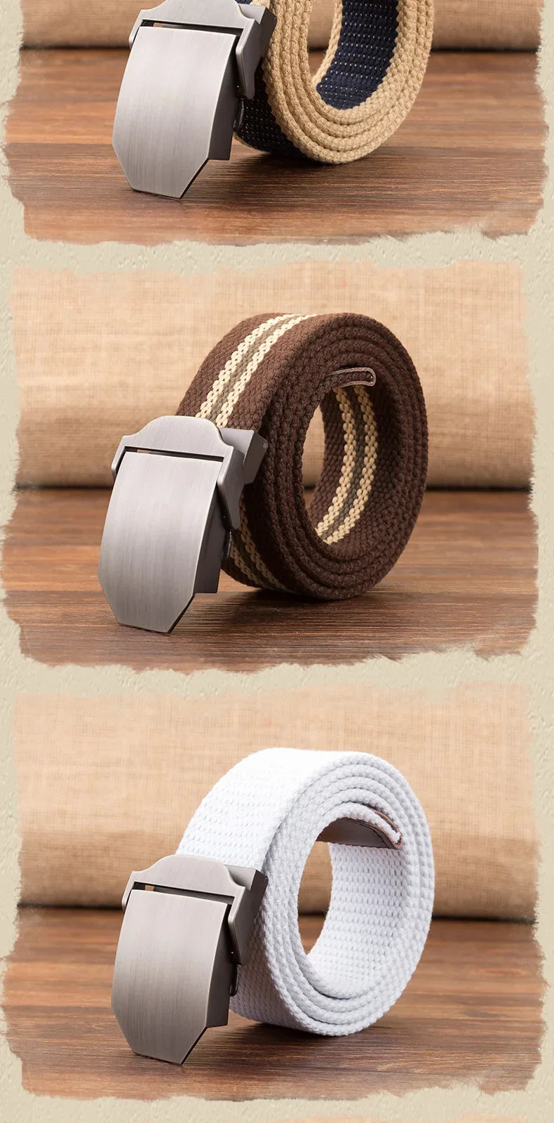 Men Waist Belt Outdoor Sports Canvas Belt Luxurious Gloss Metal Buckle Jeans Waist Circumference Military Tactical Nylon Weaving