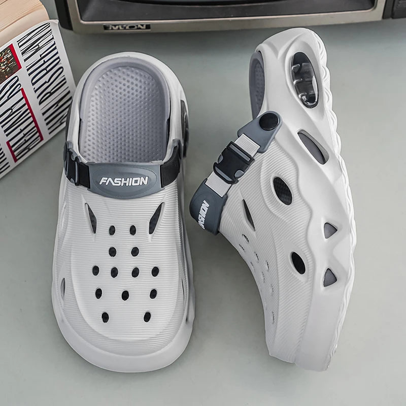 Men's New Summer Sports Sandals for Beach Wear, Non-Slip, Wear-Resistant, Closed-Toe Shoes, Sandals and Slippers