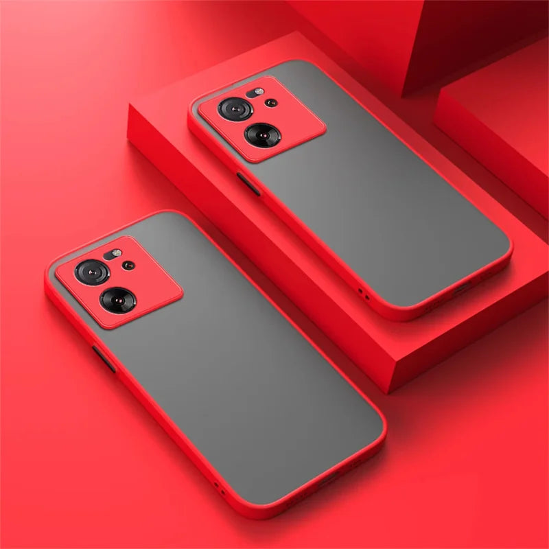 Shockproof Armor Case For Xiaomi 13T Pro 12 11 Lite 5G NE Lens Protector Silicone Cover For Xiaomi 11T 12T 13T Pro Matte Cases