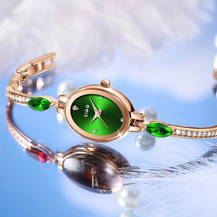 UTHAI L96 Women's Watch Brand Advanced Ladies Fashion Light Luxury Crystal Inlaid Diamond Waterproof Female Quartz Watches Clock