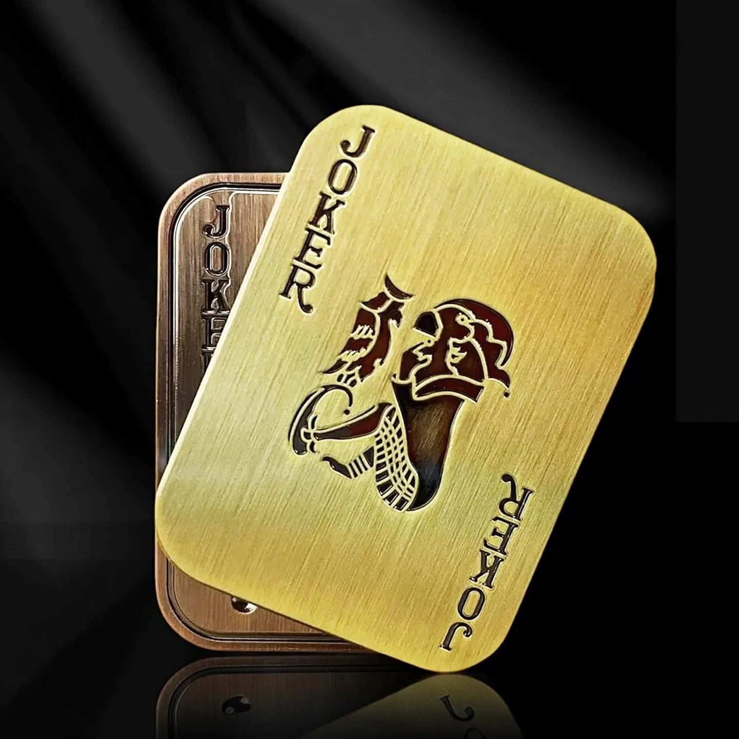 Stress Relief Push Card Metal Fingertip EDC Poker A K King Gyro Toy for Office Adults Anti Anxiety Fidget Papa Coin