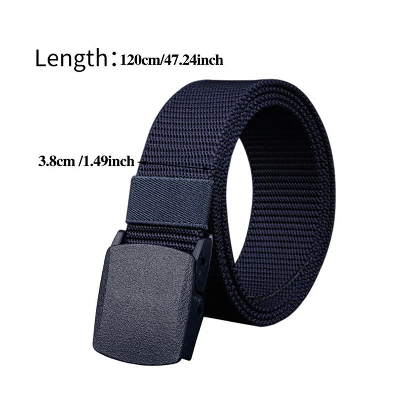 Men Belt 2023  Belts Adjustable Belt Men Outdoor Travel Tactical Waist Belt with Plastic Buckle for Pants 120cm