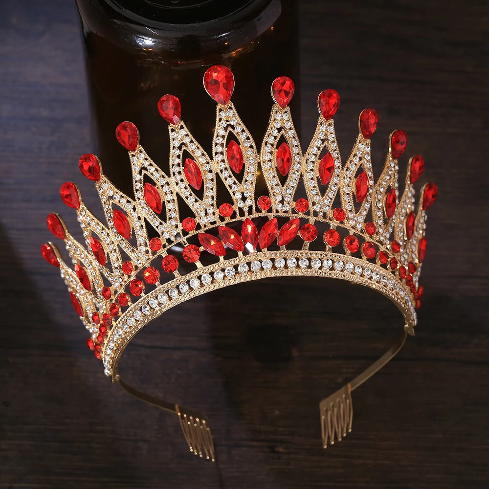 Tiara Crown for Women Girls, Wedding Tiara for Bride, Princess Hair Accessories for Birthday Prom Party Quinceanera
