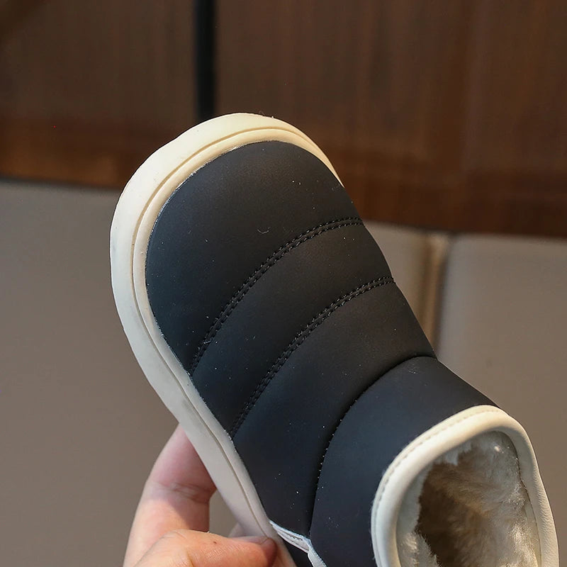 Autumn Winter Baby Boys Girls Snow Boots Children Outdoor Plush Shoes Anti-Slippery Infant Casual Shoes Waterproof Kids Boots