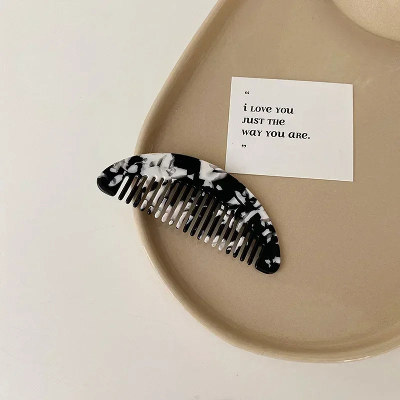 Wide Teeth Acetate Hair Combs Anti-static Massage Hair Brush Hairdressing Colorful Hairdress Salon Styling Traveling Accessories