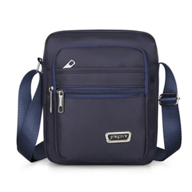 Men's Nylon Shoulder Bag Business Leisure Large Capacity Portable Handbag Multi Layer Waterproof Summer Male's Crossbody Bags