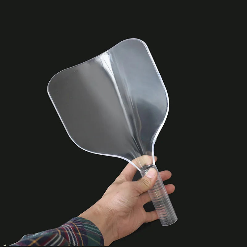 Salon Haircut Face Mask Hair Dyeing Protector Cover Reusable Handheld Hairspray Mask Professional Barber Accessories