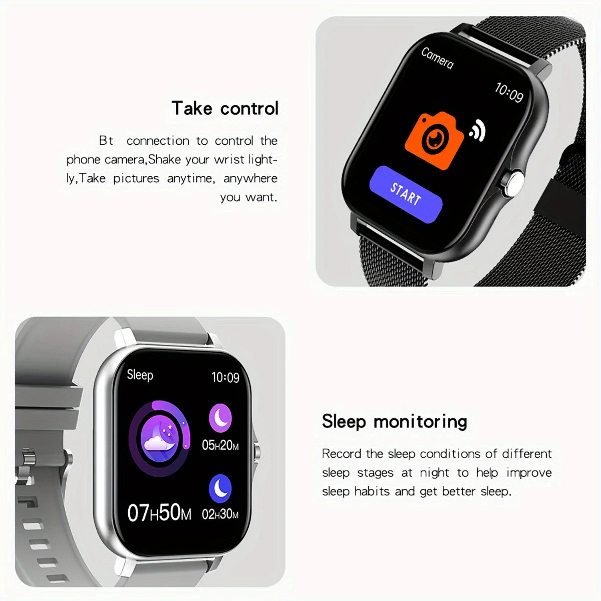 Smart Watch For Android IOS Watches 1.83inch HD Display Bluetooth Call Message Alert Music Sports Mode Smartwatch Men Women Gift
