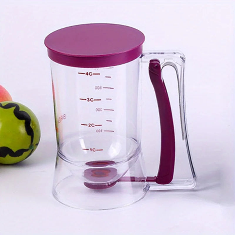 900ml Manual Batter Dispenser with Measurement Portion Control Tool for Cupcakes Muffins Pancakes Non-Electric Sturdy Plastic