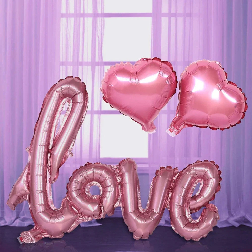 LOVE Letter Foil Mylar Balloon for Wedding Valentine's Day Anniversary Birthday Party Decor Background Arch wreath DIY Supplie