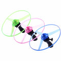 Kid Sports Pull Line Saucer Toys Children Outdoor Fun Rotating Flying Toy LED Light Processing Flash Flying Toy for Parks Beach