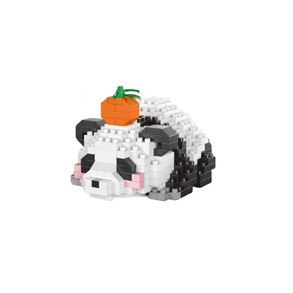 Adorable Panda-Shaped Building Blocks Toy Set: Ideal Desktop Decoration, Holiday Gift, Panda Lover's Delight, Joy for Children