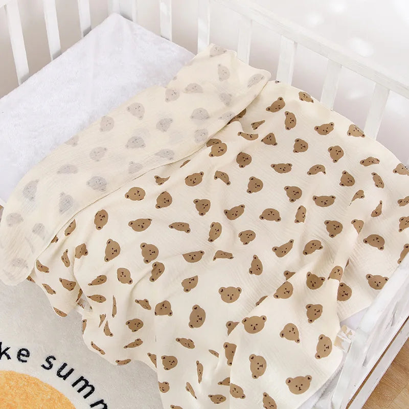 80x80cm Baby Receive Blanket for Newborn Cotton Muslin Swaddle Blanket Bedding Infant Bath Towel Baby Items Mother Kids