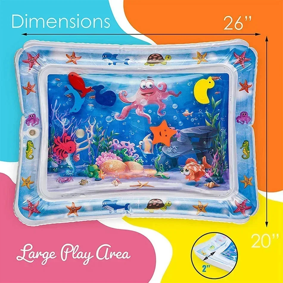 Baby Water Play Mat Inflatable Cushion PVC Infant Tummy Time Toddler Water Pad for Kids Early Education Developing Activity Toys