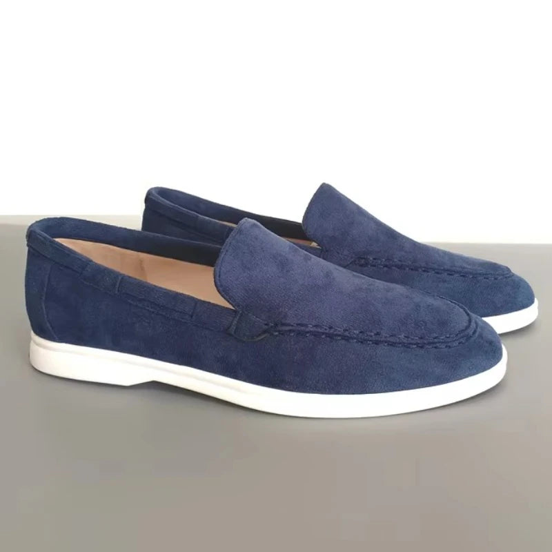 Male 2025 Classic Brand Suede Leather Loafers Men Casual Shoes Luxury Mens Breathable Slip on Driving Shoes Moccasins