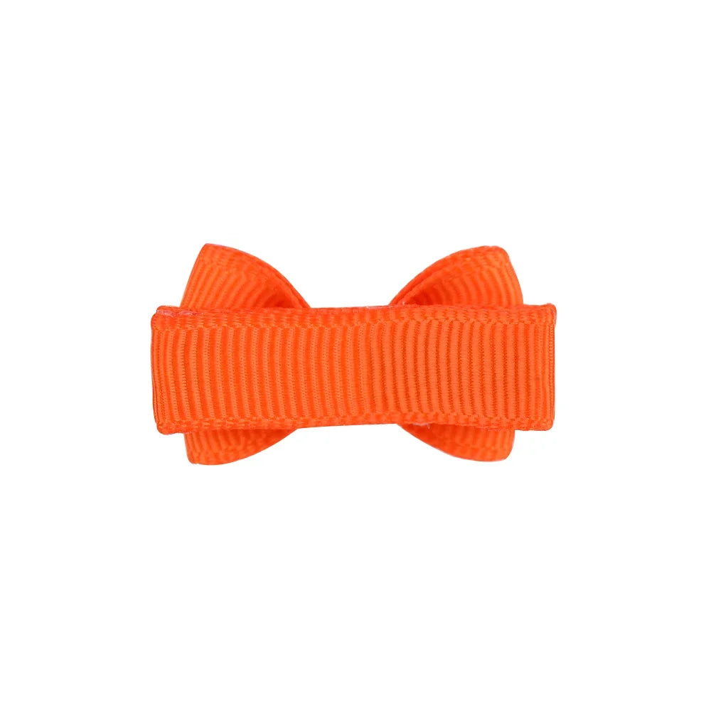 1.2 Inches Solid Colors Mini Hair Bows With Clip For Kids Girls Hairgrips Ribbon Covered Safety Bows Headwear Hair Accessories
