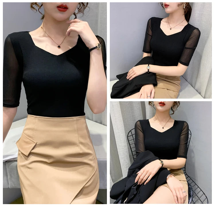 Women's Slim Fit V-Ne T-irt Me Inner Wear Top Spring Autumn Season Faionable Base irt Breathable Wear Resistant