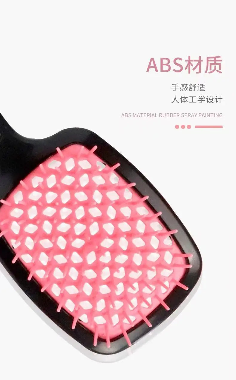 1 piece anti-static tangled hair comb hair massage brush hollow out curly hair brush hair salonhair salon tools