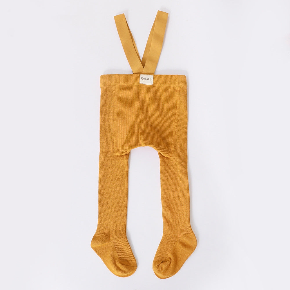 Wholesale Baby Girls Boys Tights Suspender Pantyhose Spring Autumn Cute Footed Stretch Overalls Stockings Infant Leggings
