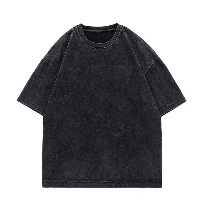 2025 Vintage Washed T-Shirts Street Hip Hop Retro Punk T Shirt women Harajuku Casual Cotton Short Sleeve Acid Wash TShirts top