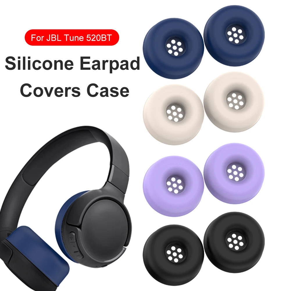 Silicone Earpad Covers Case Anti-Scratch Headphone Cover Waterproof Ear Cushions Cover Shockproof for JBL Tune 520BT Headphones