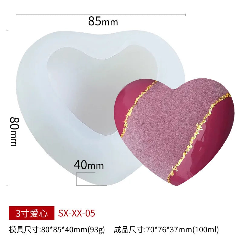 3D Woven Love Heart Silicone Mold Diy Handmade Heart-shaped Candle Soap Plaster Cake Chocolate Baking Tool Valentine's Day Gift