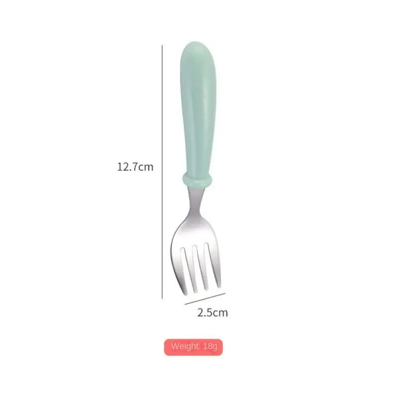 Children Spoon Forks Box Kids Stainless Steel Kids Cutlery Portable Baby Feeding Utensils Baby Spoons Baby Tableware Set