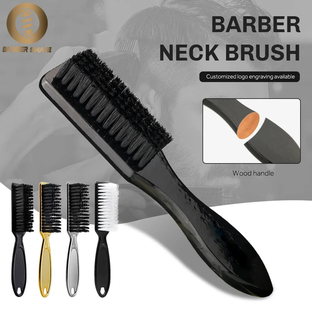Professional Solid Wood Hairdressing Soft Hair Cleaning Brush Barber Neck Duster Brush Hair Remove Comb Hair Styling Tools Combs