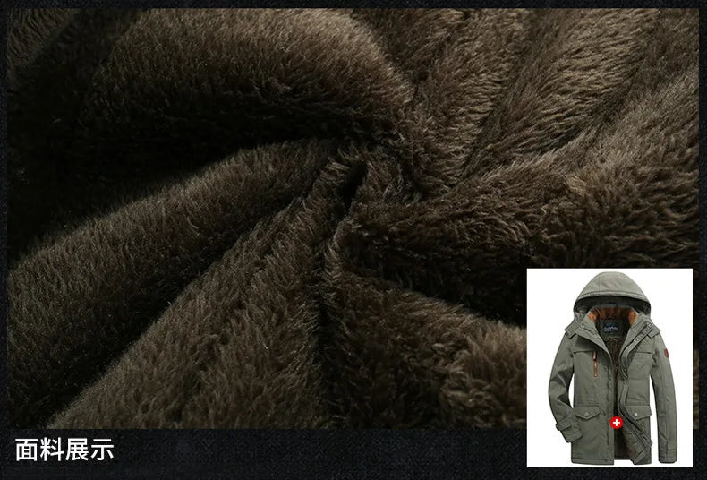 Mens Padded Clothes Velvet Thickened Winter Loose Casual Middle-aged Multi-bag Padded Jackets Cold-resistant Padded Clothes