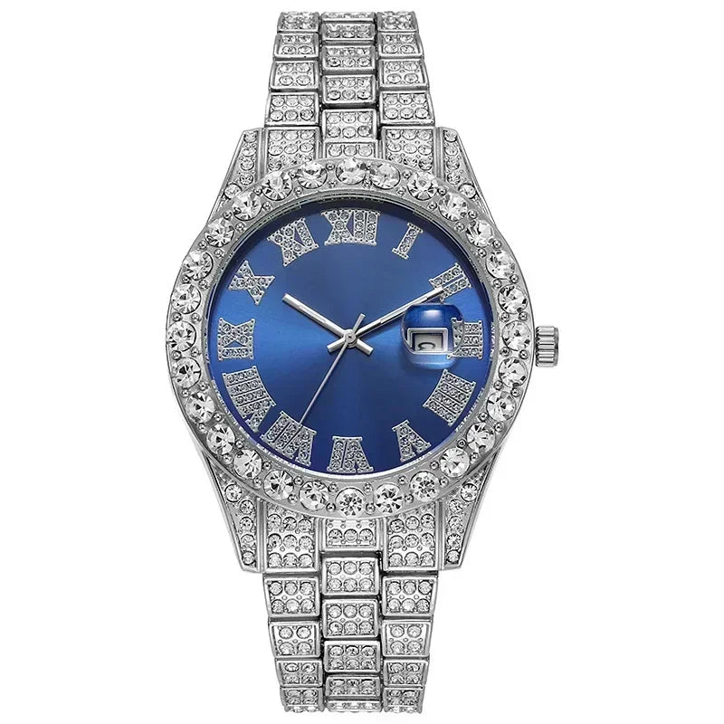 Fashion Full Iced Out Watch for Men Multiple Colors Hip Hop Mens Watch Fashion Cool Bling Diamond Luxury Mens Watches Clock