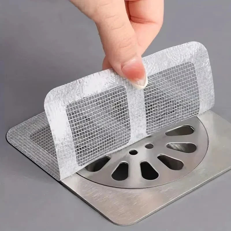 5-20Pcs Disposable Floor Drain Sticker Shower Drain Hair Catcher Cover Sink Strainers Hair Filters Bathtub Mesh Filter Sticker