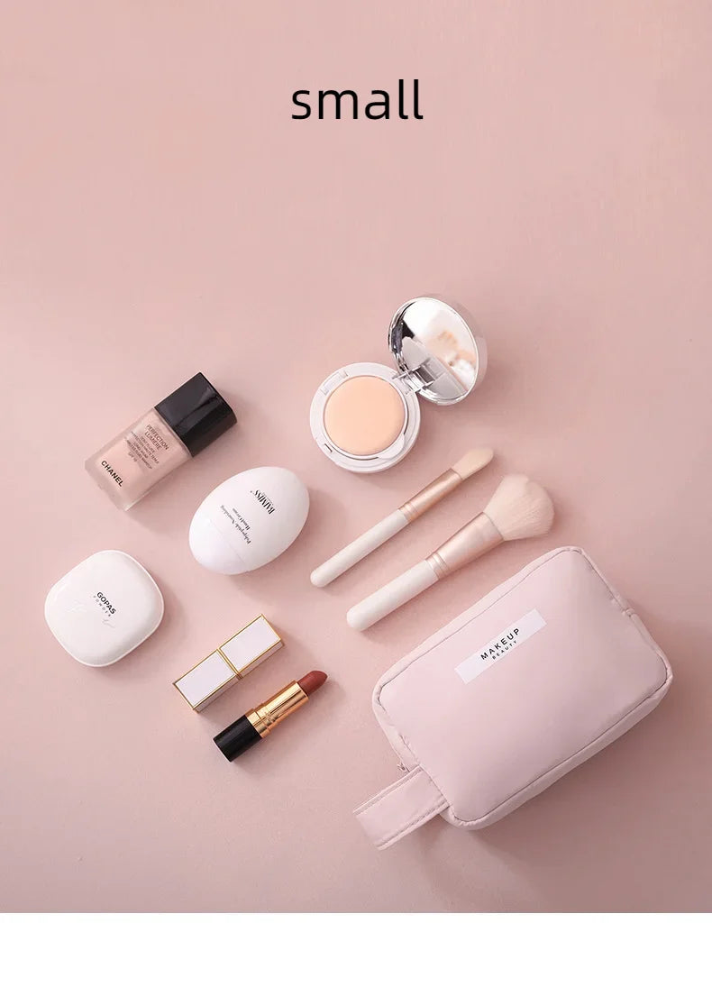 Ladies Portable High Appearance Index Cosmetic Bag Large-capacity Travel Washing Bag Three-dimensional Makeup Storage Bag
