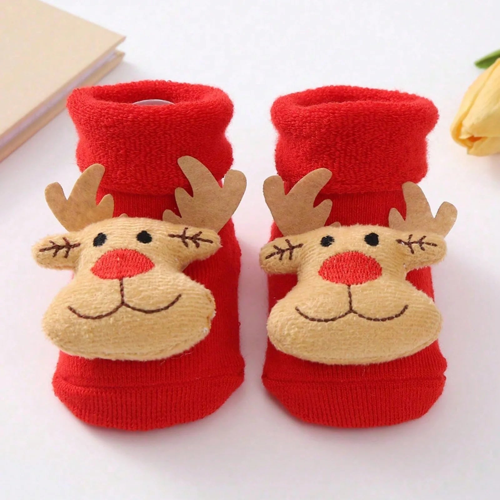Kids Children's Socks for Girls Boys Non-slip Print Cotton Toddler Baby Christmas Socks for Newborns Infant Short Socks Clothing