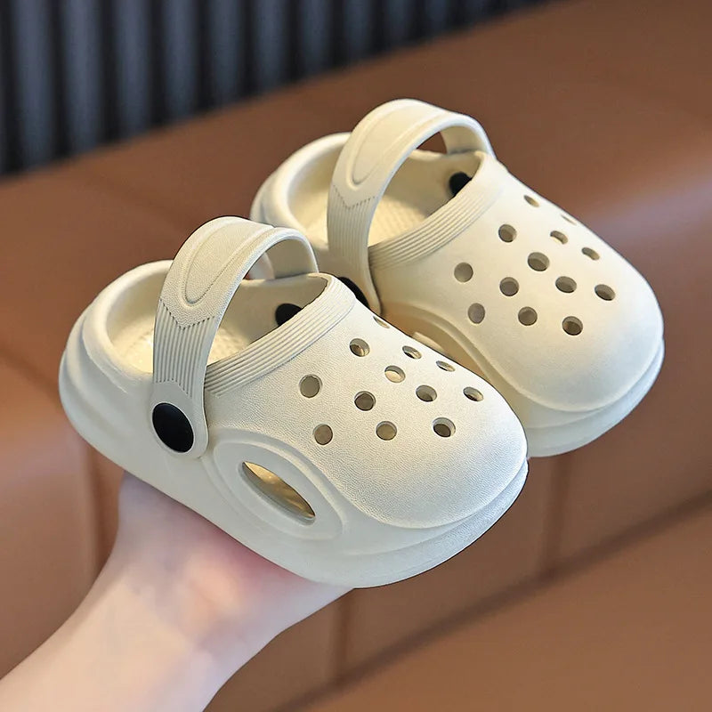 2026 Kids Sandals Hole Children's Shoes Slippers Soft Anti-Skid Simple DIY Design Hole Baby Shoes Sandy Beach For Boys Girls