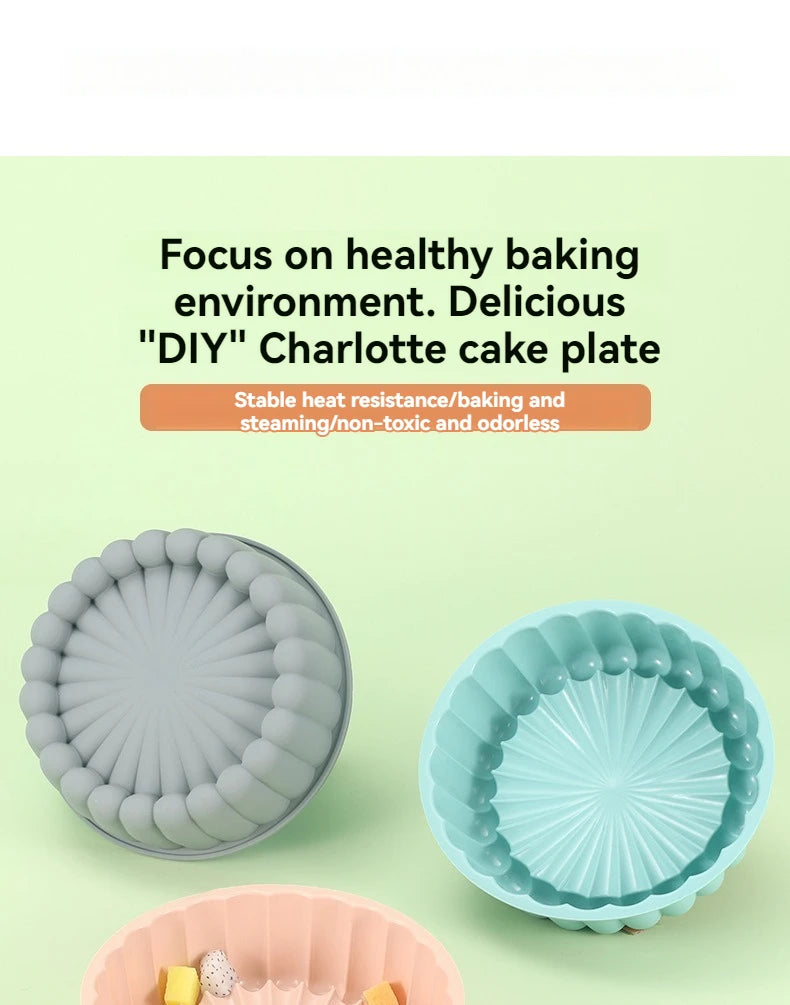 Silicone Sunflower Silhouette Cake Mold Round Diy Baking Molds Multi Purpose High Temperature Resistant Silicone Cake Mold Tools