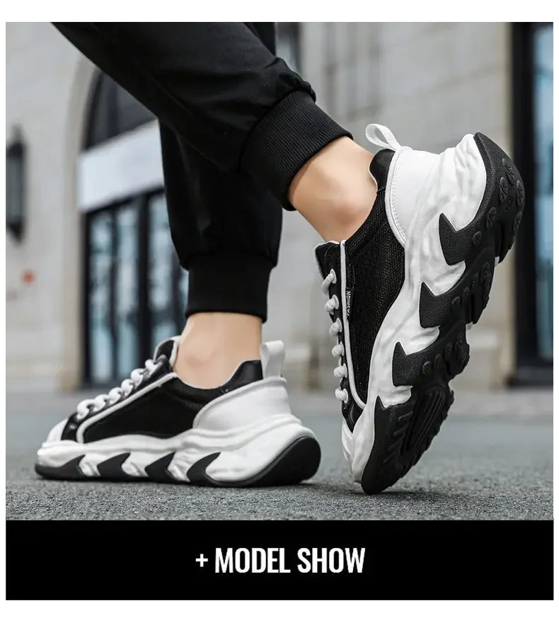 Designer Chunky Sneaker for Men Sneakers Breathable Running Shoes Fashion Casual Mesh Height Increased Platform Sport Shoes