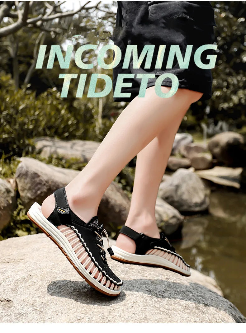 Summer New Sandals Fashion Handmade Weaving Casual Men Sandals Brand Designer Outdoor Walking Men's Shoes Summer Beach Shoes