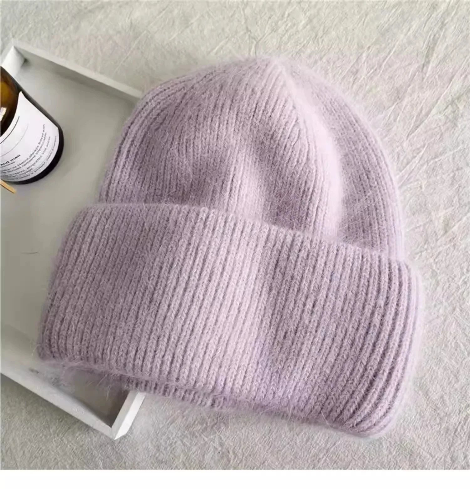 Women's Winter Hats Fashion Warm Bean Hats Solid Color Adult Hats Cute Knitted Hats Baotou Hats Autumn/Winter