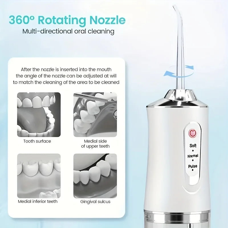 Teeth Oral Irrigator Portable Mouth Washing Machine Interdental Cleaning Irrigator USB Oral Teeth Dental Water Flosser