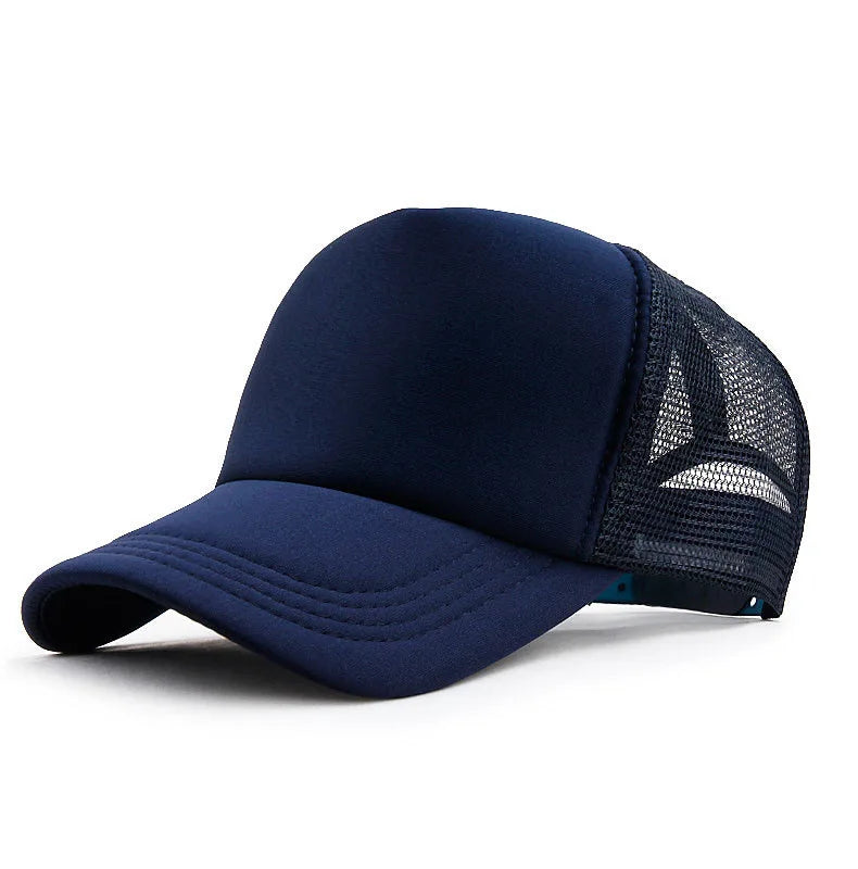Unisex Cap Casual Plain Mesh Baseball Cap Adjustable Snapback Hats For Women Men Hip Hop Trucker Cap Streetwear Dad Hat