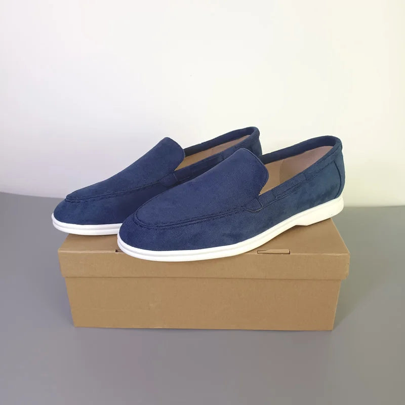 Male 2025 Classic Brand Suede Leather Loafers Men Casual Shoes Luxury Mens Breathable Slip on Driving Shoes Moccasins